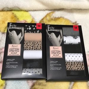 Felina Stretch Hi-Cut Underwear 6 Pk Cotton size M